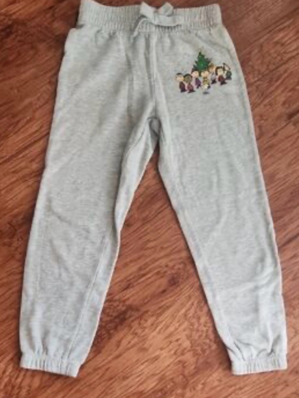 New PEANUTS Gray Sweatpants with Holiday Graphic LARGE - Picture 2 of 4